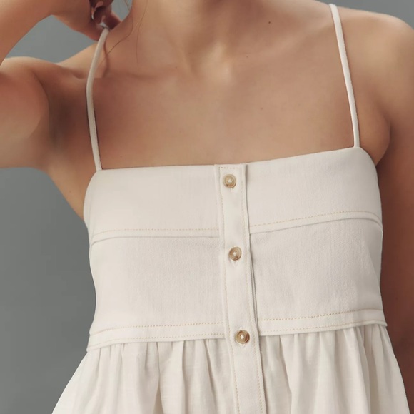 NWT Anthropologie Pilcro Ruffle-Hem Midi Dress Denim - Picture 4 of 4